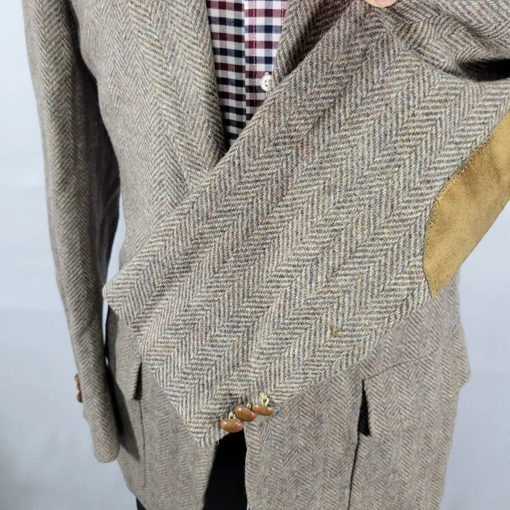 VTG Farah Men's Tweed‎ Sport Coat Blazer Two Button Herringbone Wool Size 42L